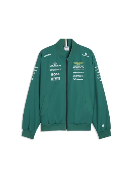 Kurtka bomberka PUMA x ASTON MARTIN ARAMCO TEAM Replica Akcesoria S zielony
