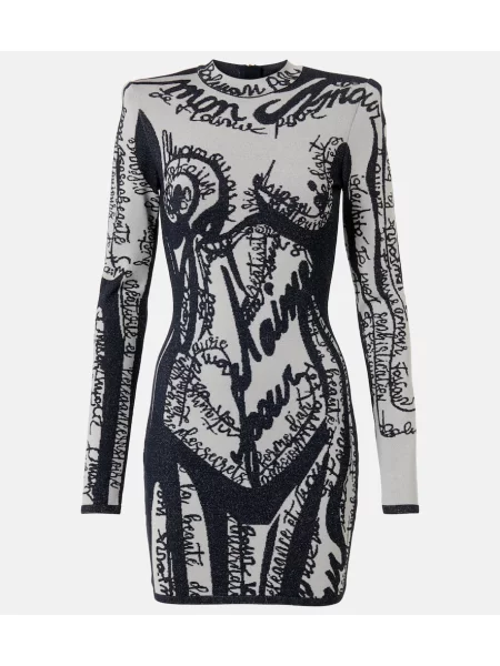 Rochie Balmain tricotate gri