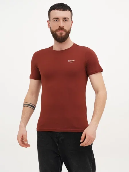 Футболка Mustang Jeans Austin коричневий