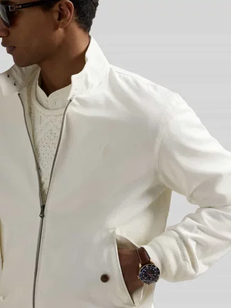 Wiatrówka o kroju regular fit ze stójką i wyhaftowanym logo Polo Ralph Lauren biała