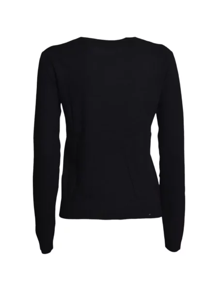 Дълго пуловер Weekend Max Mara с кръгло деколте черно