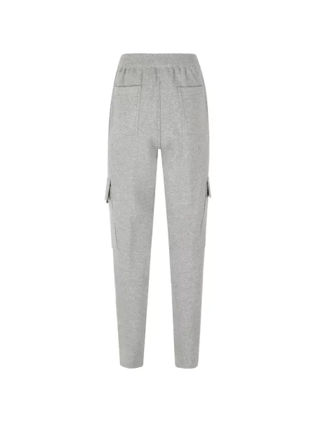 Pantaloni Fabiana Filippi de lână alergare gri