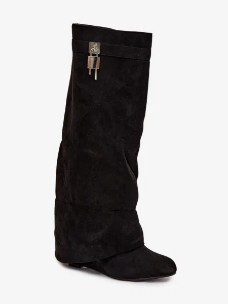 Ботуши Boto на платформе черно