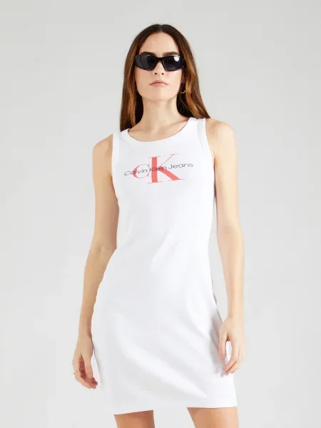 Calvin Klein Jeans Rochie ARCHIVAL alb