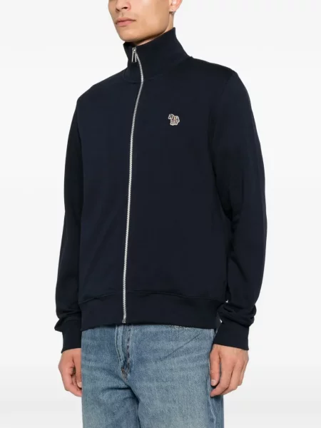 Hanorac cu fermoar Ps Paul Smith cu model zebră albastru
