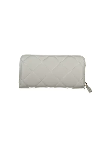 Lniany portfel Valentino Bags szary