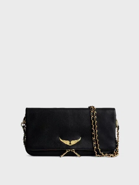 Кожаный клатч Zadig&voltaire черный
