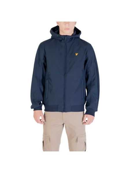 Hanorac din fleece Lyle & Scott din fleece albastru