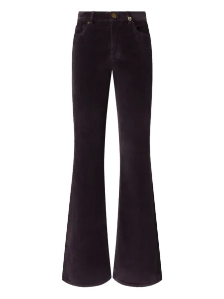 Blugi evazați Pinko de catifea cord violet