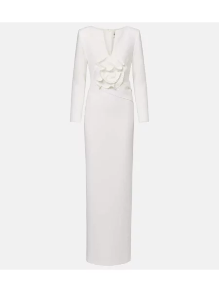 Rochie Roland Mouret cu model floral alb