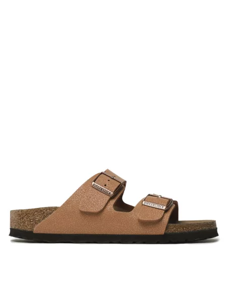 Birkenstock Arizona Vegan Birko-Flor Nubuck Narrow Fit Kobiety Sandały Birkenstock Size: 5 brązowy