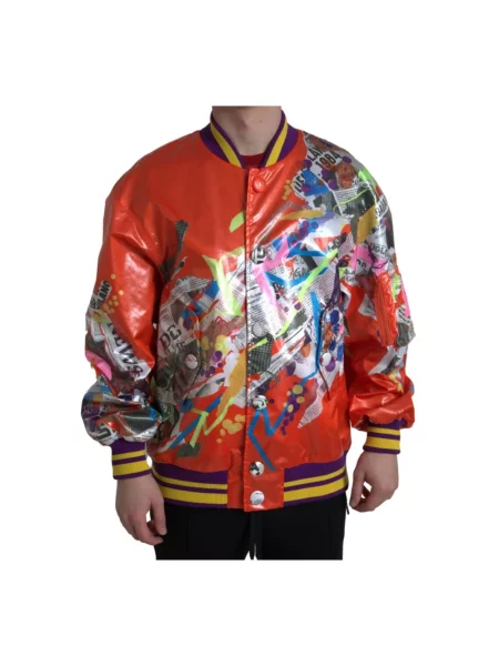 Kurtka bomber Dolce And Gabbana pomarańczowy