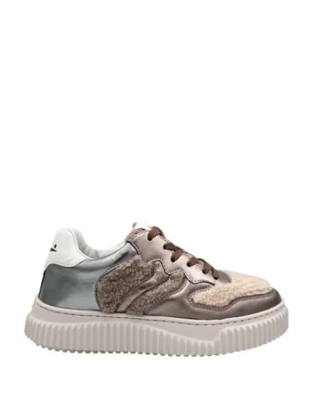 Sneakersy Voile Blanche skórzane szare
