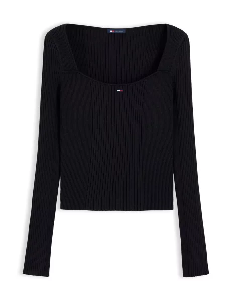 Tommy Jeans Pulover negru