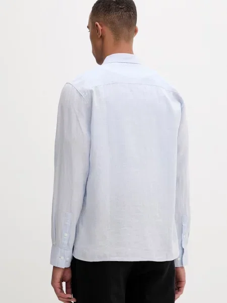 Calvin Klein férfi ing lenvászonnal kék