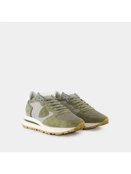 Sneakersy Philippe Model do biegania skórzane zielone