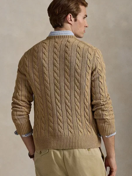 Polo Ralph Lauren Sveter DRIVER ťavej srsti béžová