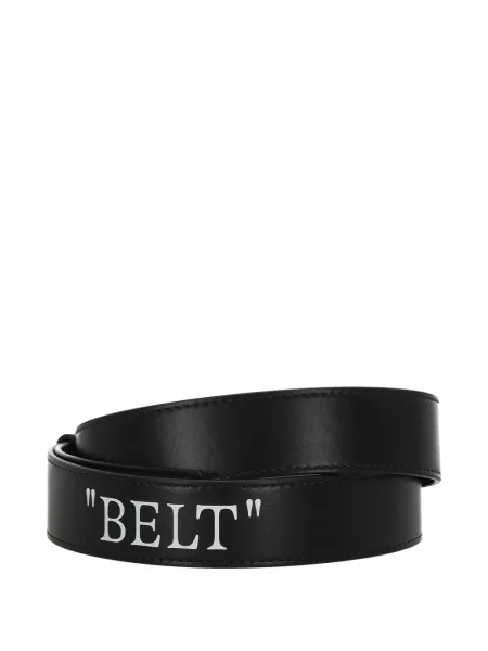 Curea Off-white din piele alb