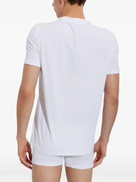 Tricou Dsquared2 cu decolteu rotund cu autograf alb