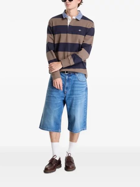 Lung tricou polo Gant maro