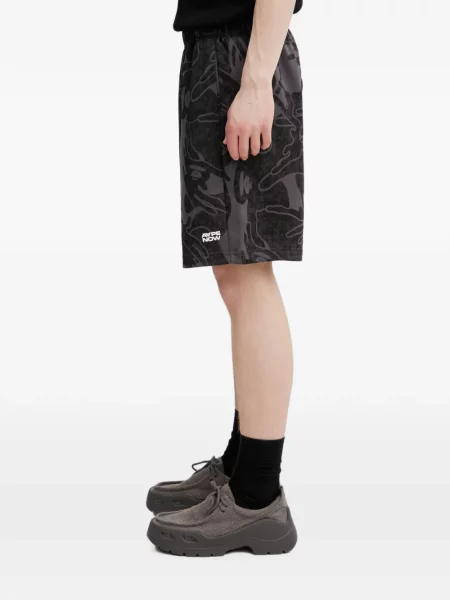 Pantaloni scurți Aape By A Bathing Ape cu imagine negru