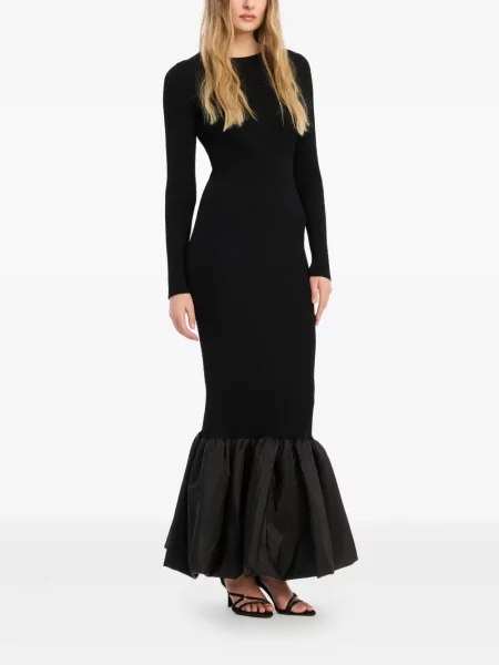 Rochie maxi Rotate Birger Christensen lungă de costum negru