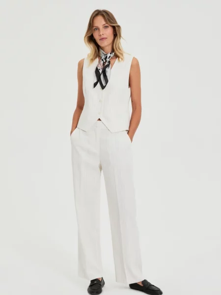 Pantaloni Marisse alb