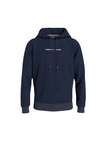 Bluza z kapturem Tommy Jeans z kapturem niebieska