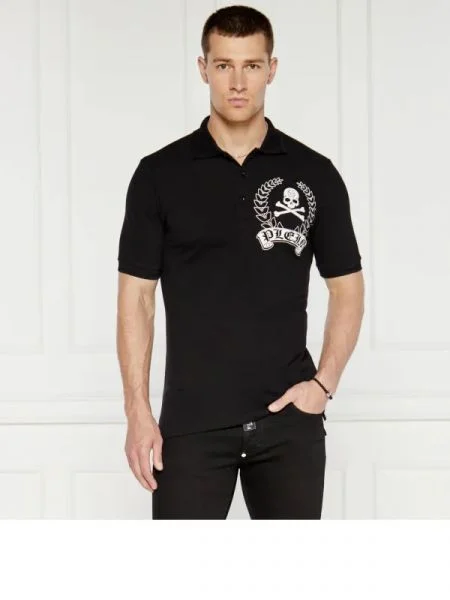 Philipp Plein Tenisz póló fekete