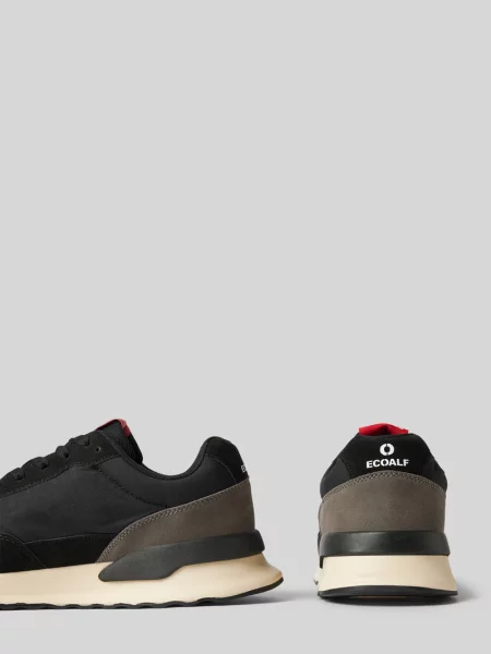 Sneakersy z detalem z logo Ecoalf czarne