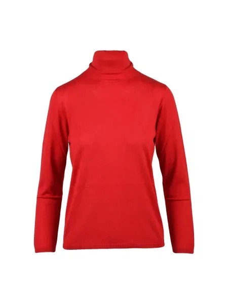 Sweter z golfem Kangra z kaszmiru do golfa czerwony