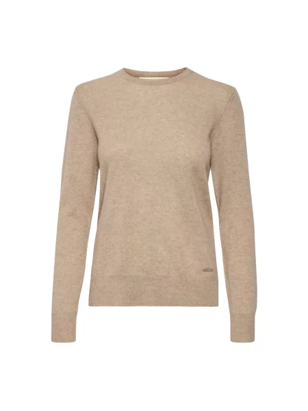 Sweter Inwear z okrągłym dekoltem beżowy