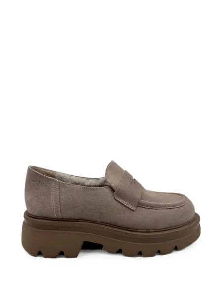 Pantofi loafer Patrizia Bonfanti din piele de căprioară maro