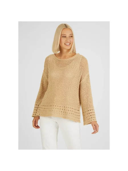 Dzianinowy sweter Lecomte beżowy