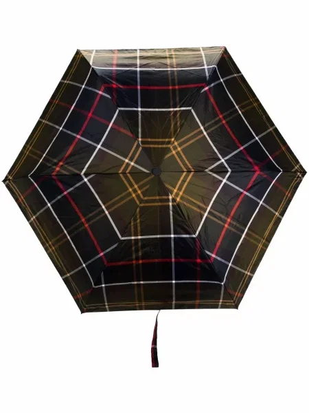 Umbrelă Barbour în carouri verde