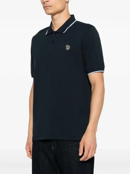 Tricou polo Ps Paul Smith cu model zebră albastru