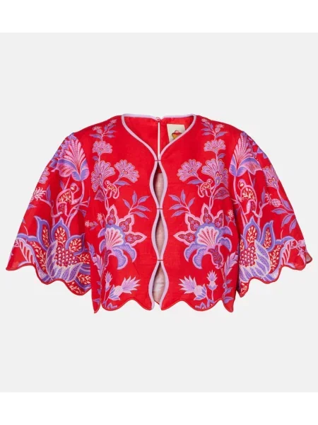 Bluză Farm Rio de in cu model floral roșu