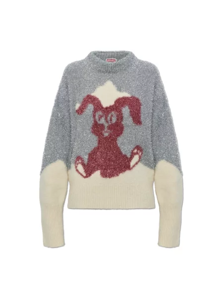 Sweter Kenzo wełniany szary