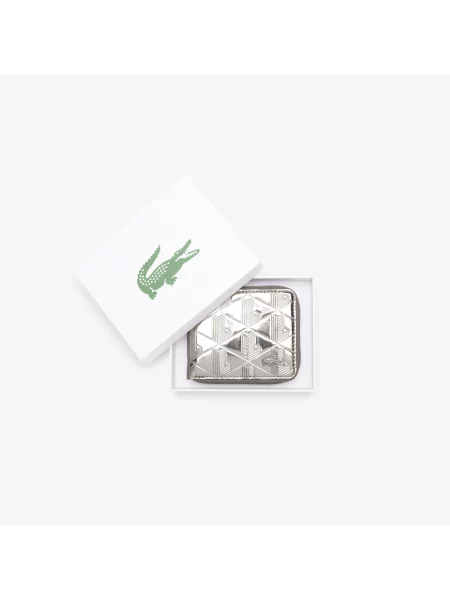 Lacoste Srebrny Portfel Zapinany Na The Blend szary