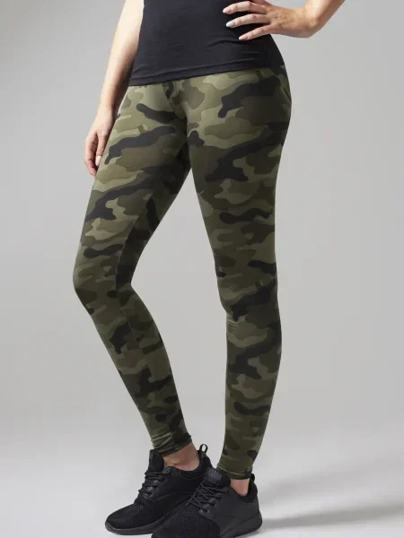 Urban Classics Leggings khaki / olíva / sötétzöld fekete