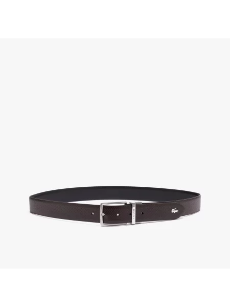 Lacoste Skórzany Pasek Elegance Męski Dwustronny brązowy