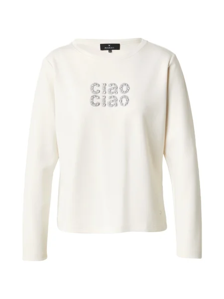 Monari Tricou argintiu / lână alb