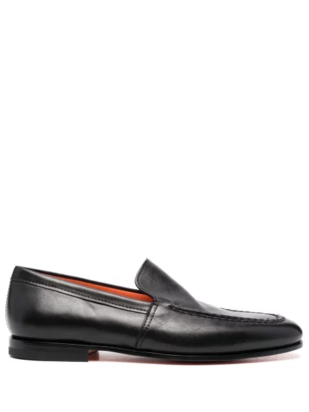Pantofi loafer Santoni din piele negru