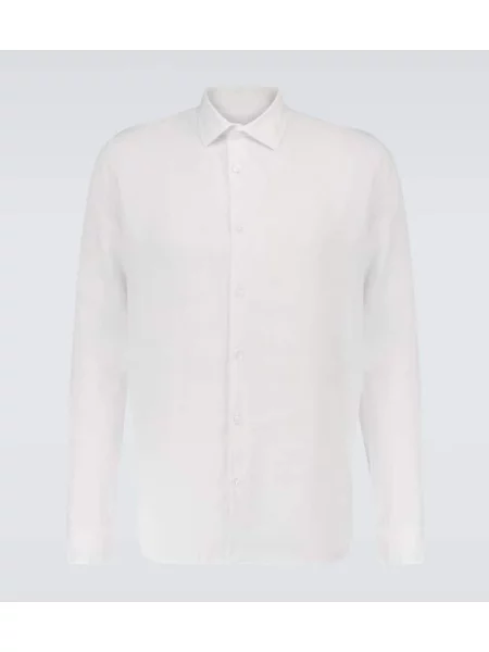 Lanena srajca z dolgimi rokavi Orlebar Brown z dolgimi rokavi bela