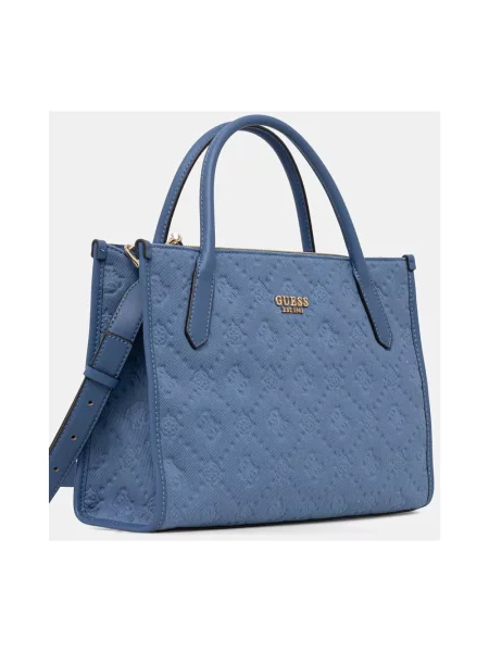 Guess torebka shopper JODI niebieska