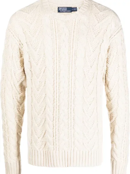 Svilena chunky šilterica Polo Ralph Lauren s paisley uzorkom bijela