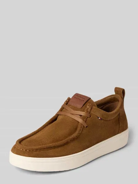 Sneakersy z naturalnej skóry z naszywką z logo Tommy Hilfiger