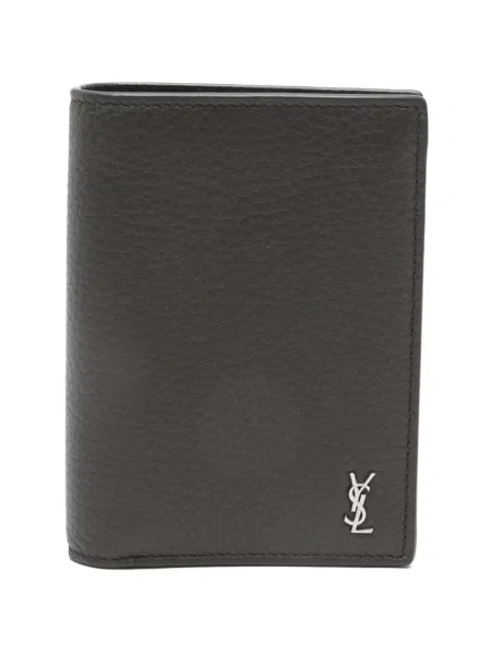 Portofel Saint Laurent din piele maro