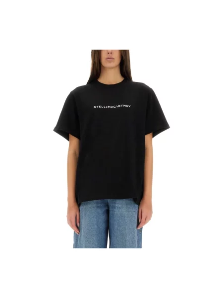 Koszulka Stella Mccartney z logo czarna