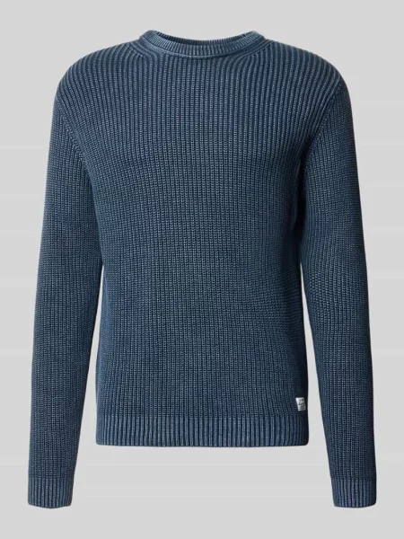 Sweter o kroju regular fit z czystej bawełny model DORIAN CREW' Pepe Jeans niebieski